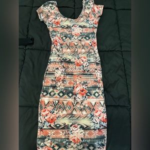 Flower dress midi